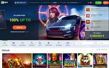 20Bet casino Homepage
