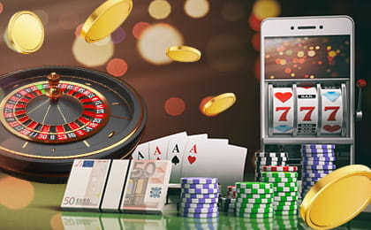 Frau am Roulette Casino Tisch
