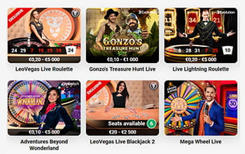LeoVegas Casino Live Casinospiele