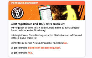 LeoVegas Casino Willkommensbonus