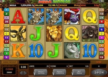 Mega Moolah im Casino spielen